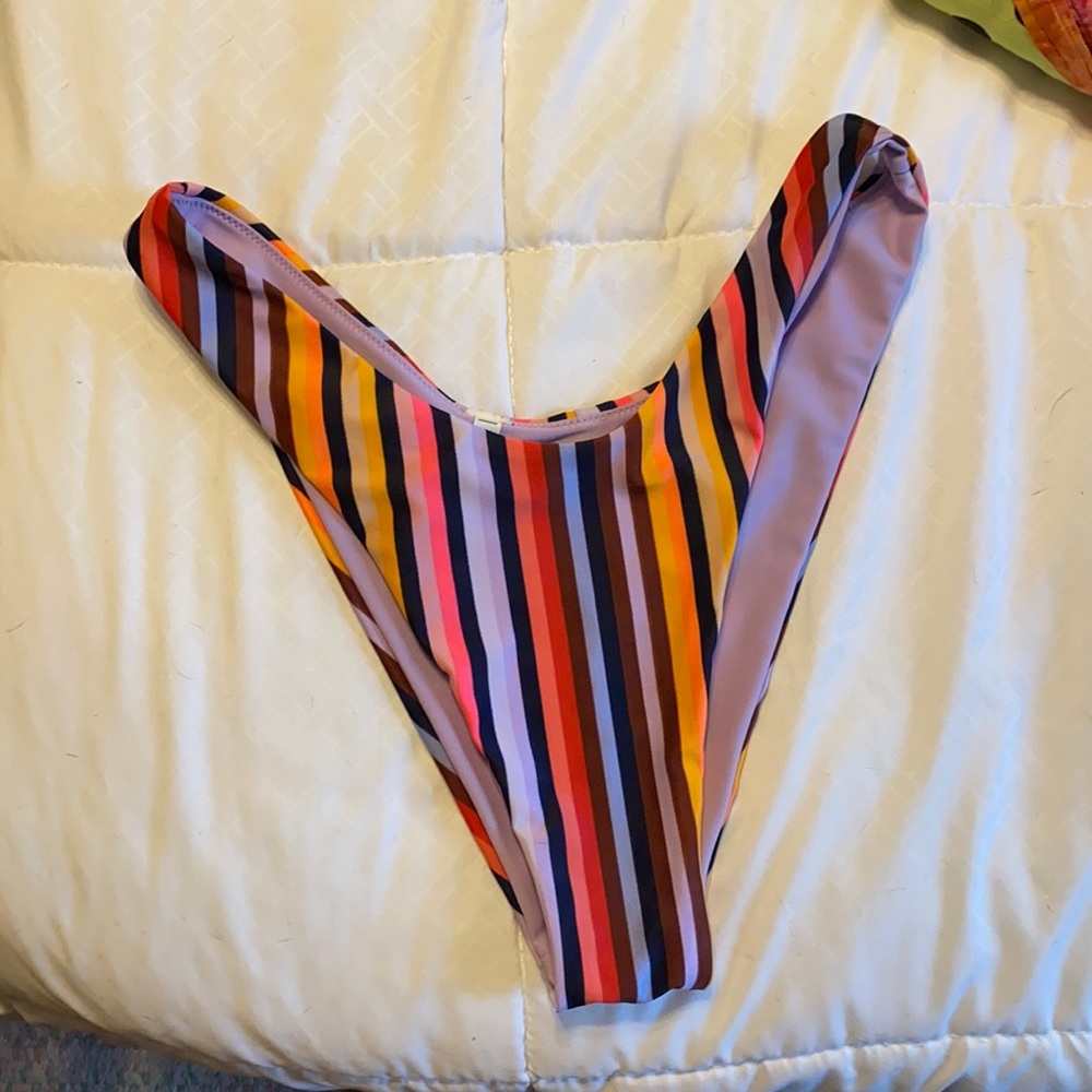 AERIE cheekiest striped bikini bottoms